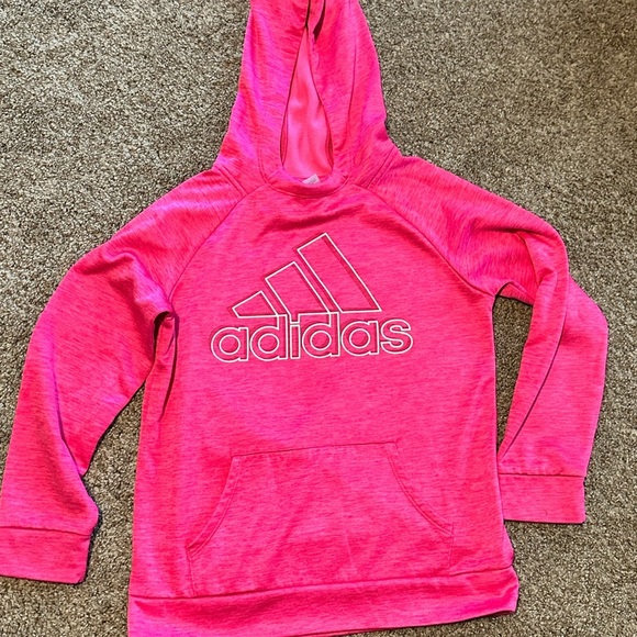 Adidas Kids size Large Pink Hoodie - Picture 1 of 3